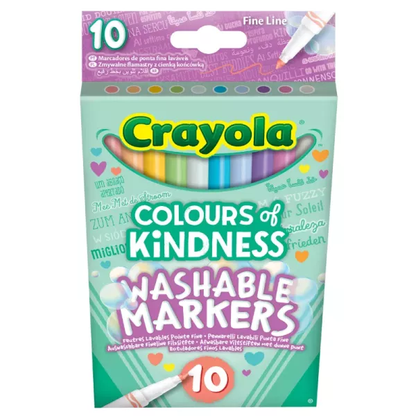 Crayola: Kedves szavak vékonyhegyű filctoll készlet - 10 db-os