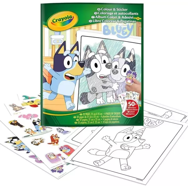 Crayola: farvebog med klistermærker - Bluey