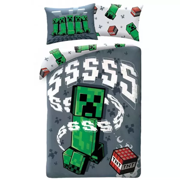 Minecraft: Creeper și TNT lenjerie de pat - 140 x 200 cm