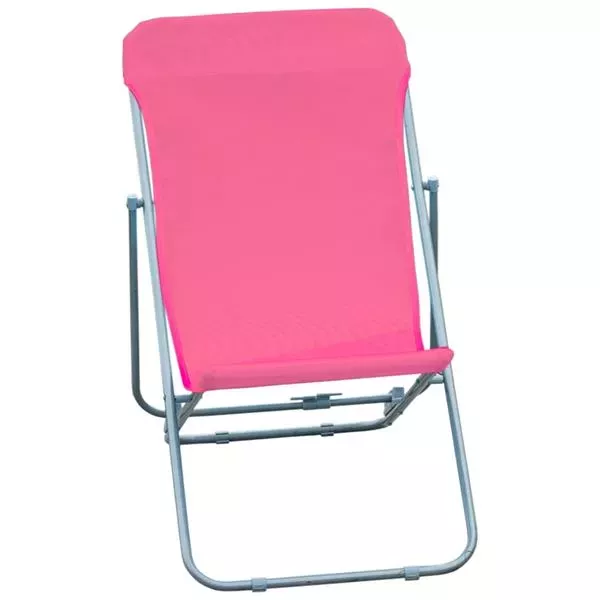 Összecsukható fémvázas kerti szék gyerekeknek - pink