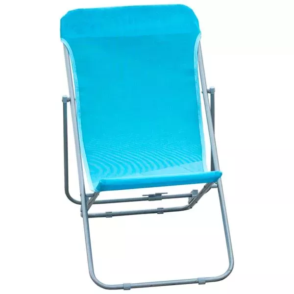 Összecsukható fémvázas kerti szék gyerekeknek - kék