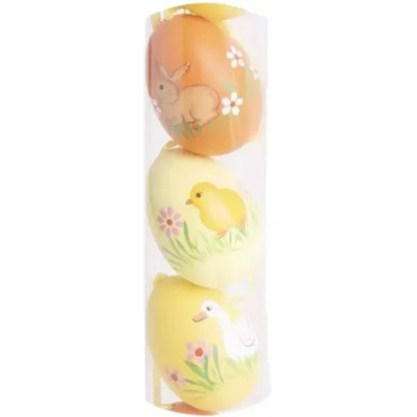 Décor œufs jaune-orange - 6 unités