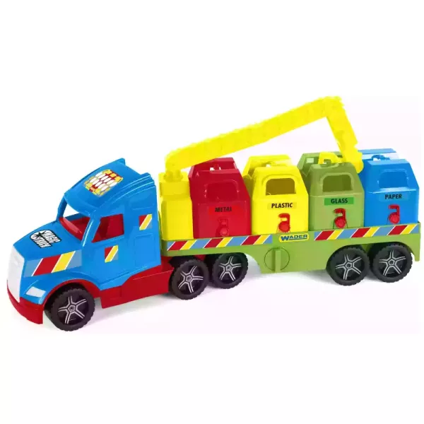 Wader: Magic Truck Basic szelektív kukásautó - 79 cm