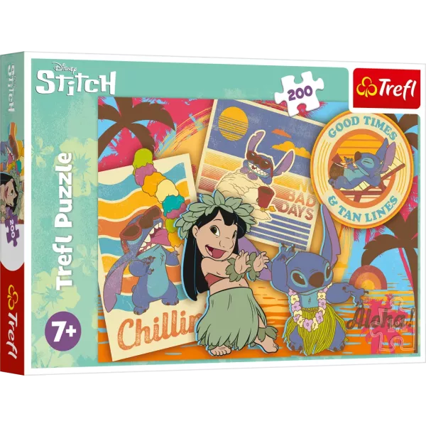Trefl: Lilo és Stitch, Hula hula tánc puzzle - 200 darabos