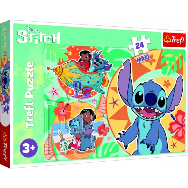 Trefl: Lilo&Stich, Barátság maxi puzzle - 24 darabos