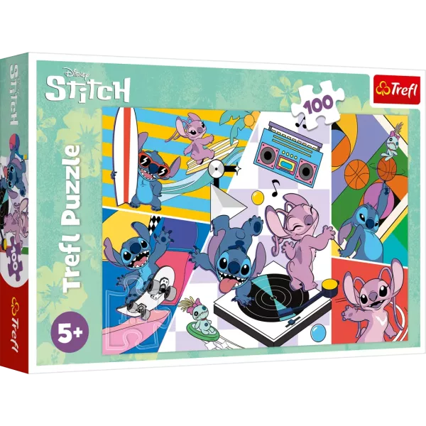 Trefl: Lilo&Stitch, Party time puzzle- 100 piese