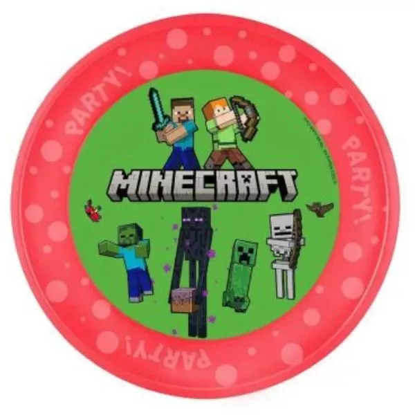 Minecraft: farfurie de plastic - 21 cm