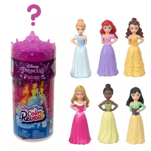 Disney hercegnők: Color Reveal meglepetés mini baba - Királyi parti