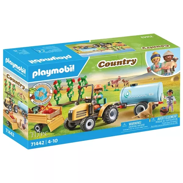 Playmobil: Tractor cu remorcă și rezervor de apă 71442