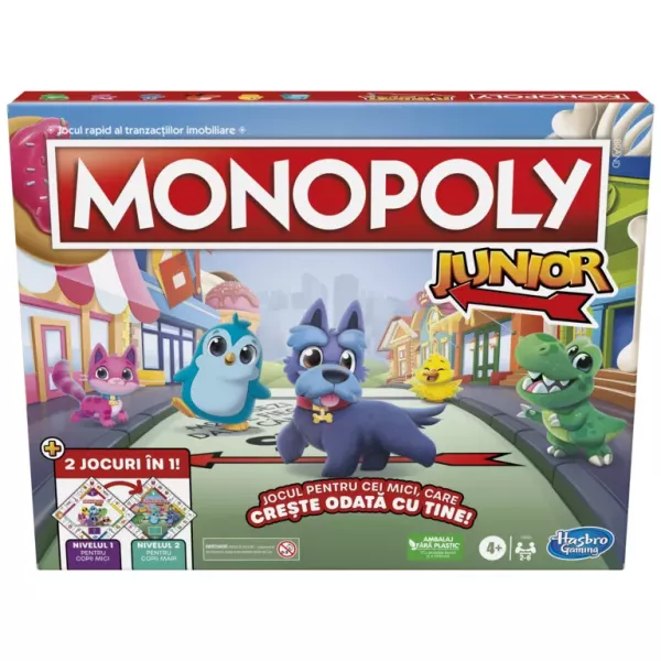 Monopoly Junior: 2 în 1 joc de societate - limba română