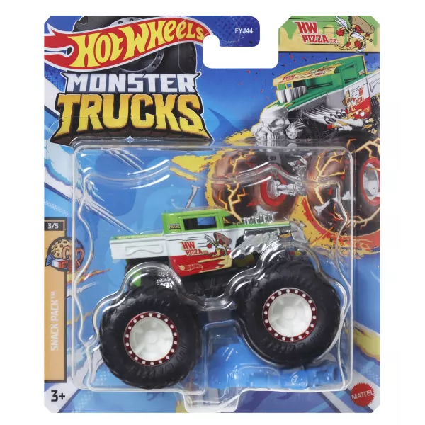 Hot Wheels Monster Trucks: HW Pizza kisautó, 1:64