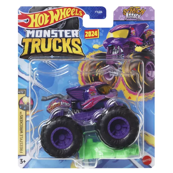 Hot Wheels Monster Trucks: Sratch Attack mașinuță, 1:64