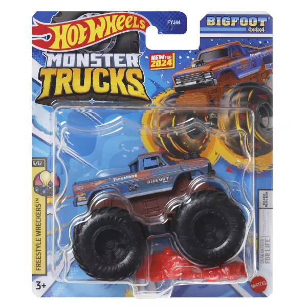 Hot Wheels Monster Trucks: 2024 Bigfoot kisautó, 1:64