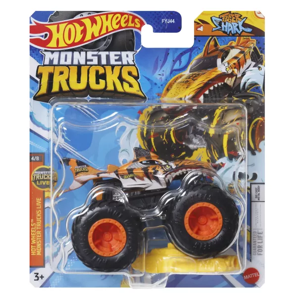Hot Wheels Monster Trucks: Tiger Shark kisautó, 1:64