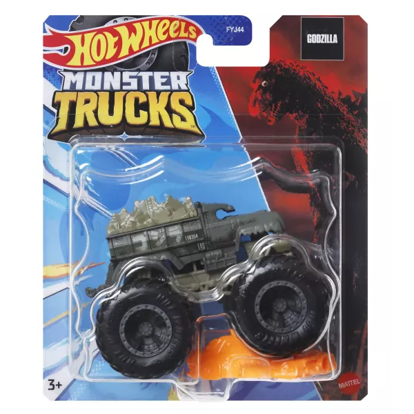 Hot Wheels Monster Trucks: Godzilla kisautó, 1:64