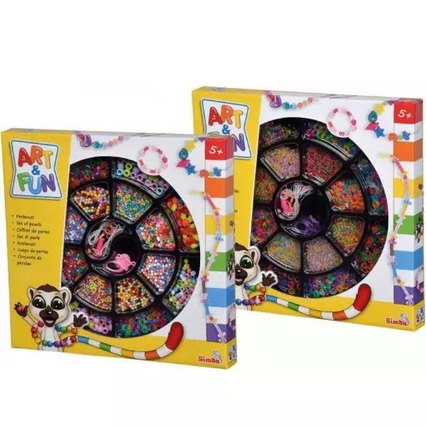 Art&Fun: Zestaw kolorowych koralików - 5000 sztuk, różne rodzaje