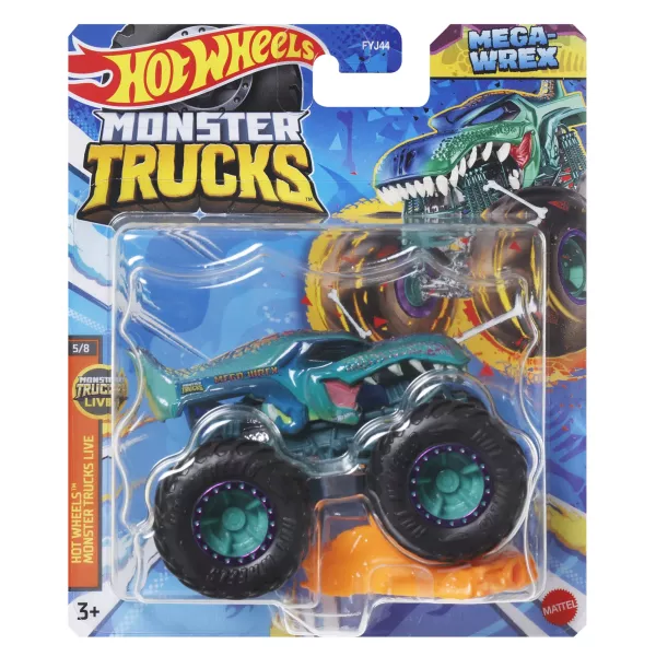 Hot Wheels Monster Trucks: Mega Wrex kisautó, 1:64