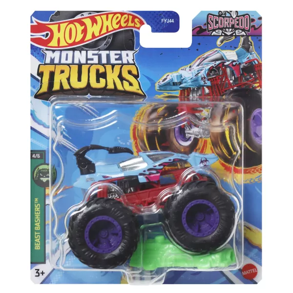 Hot Wheels Monster Trucks: Scorpedo kisautó, 1:64