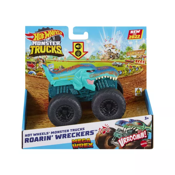 Hot Wheels: Monster Trucks - Mega Wrex kisautó hangeffekttel 1:43