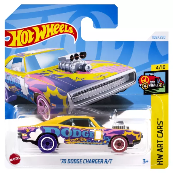 Hot Wheels: 70 Dodge Charger R/T mașinuță, 1:64