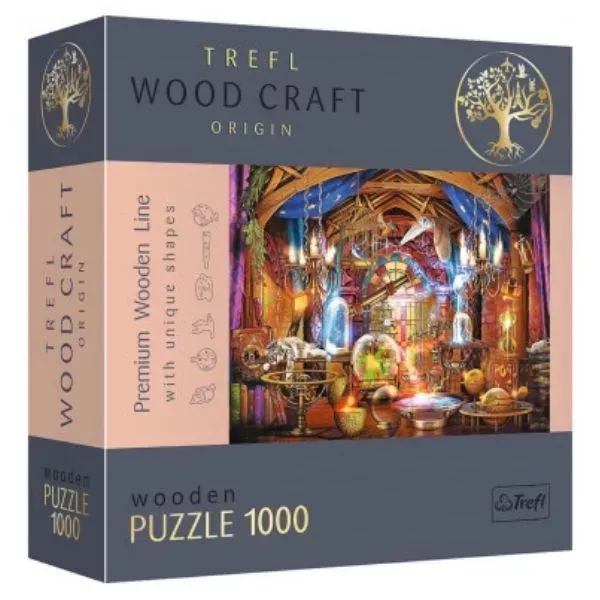 Trefl Puzzle Wood Craft: Varázsműhely – 1000 darabos puzzle fából CSOMAGOLÁSSÉRÜLT