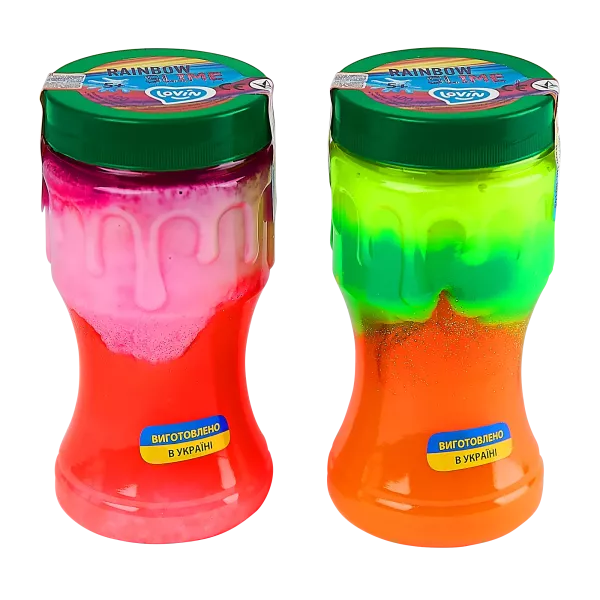 Okto Lovin: Szivárvány színű csillámos slime - 400 ml, többféle