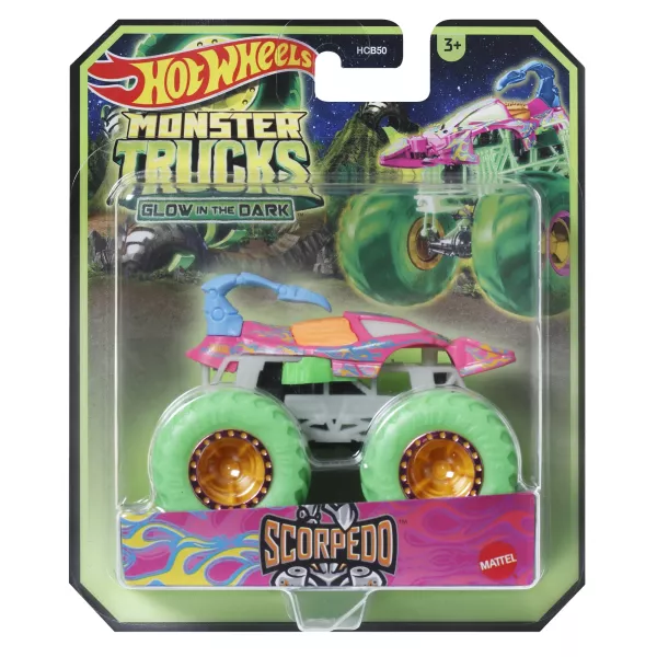 Hot Wheels: Sötétben világító Monster Trucks - Scorpedo