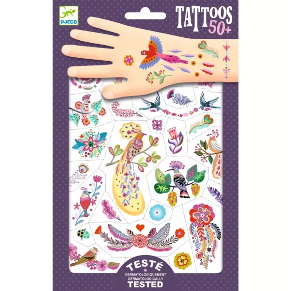 Djeco: tatuaje lavabile - păsări