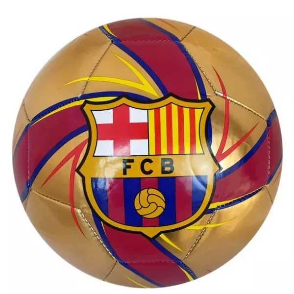 FC Barcelona: Arany színű focilabda címerrel, 5-ös méret