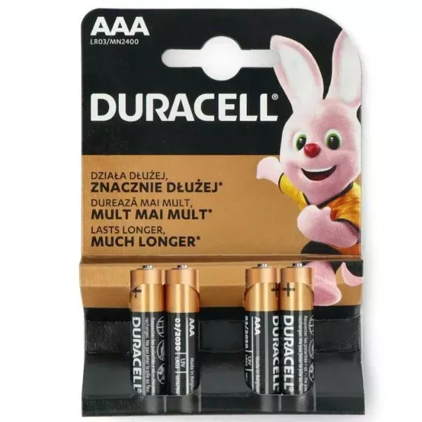 Duracell: AAA Alkáli elem - 4 db