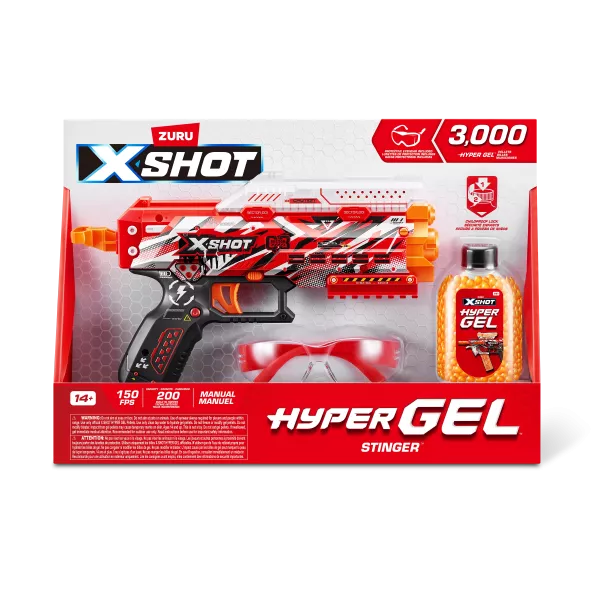 X-Shot: Hyper Gel Stinger cu gloanțe de gel