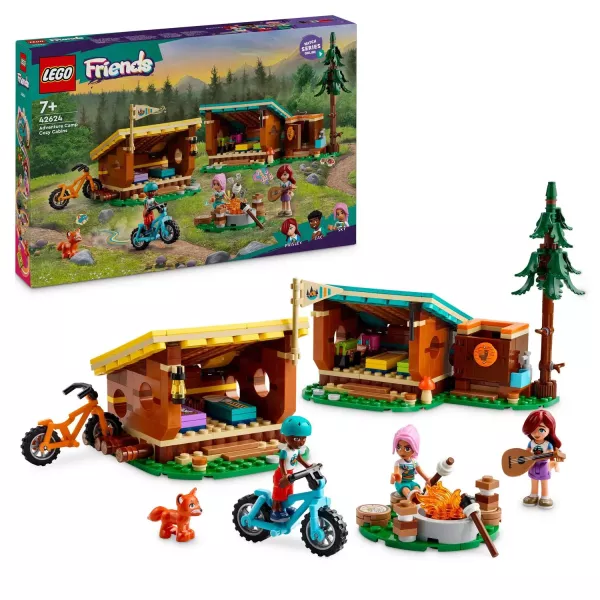 LEGO® FRIENDS: Cabane confortabile în tabăra de aventuri 42624