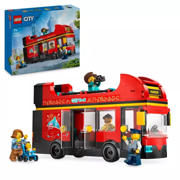 LEGO® CITY: Autobuz turistic roșu cu etaj 60407