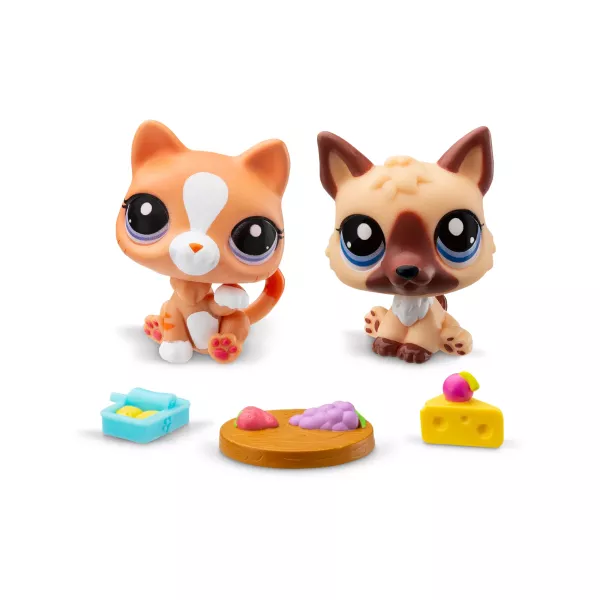 Littlest Pet Shop: Egy deszkányi finom falat figura szett - 2 darabos