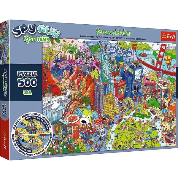 Trefl: Spy Guy USA nyomozós képkereső puzzle - 500 darabos