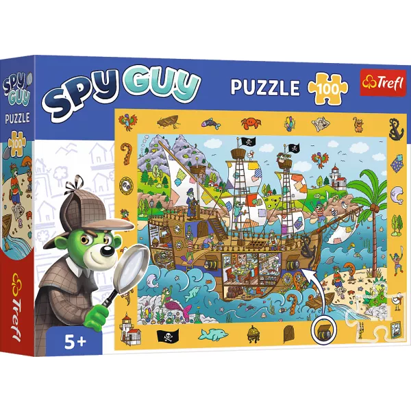 Trefl: Spy Guy Kalózhajó nyomozós képkereső puzzle - 100 darabos