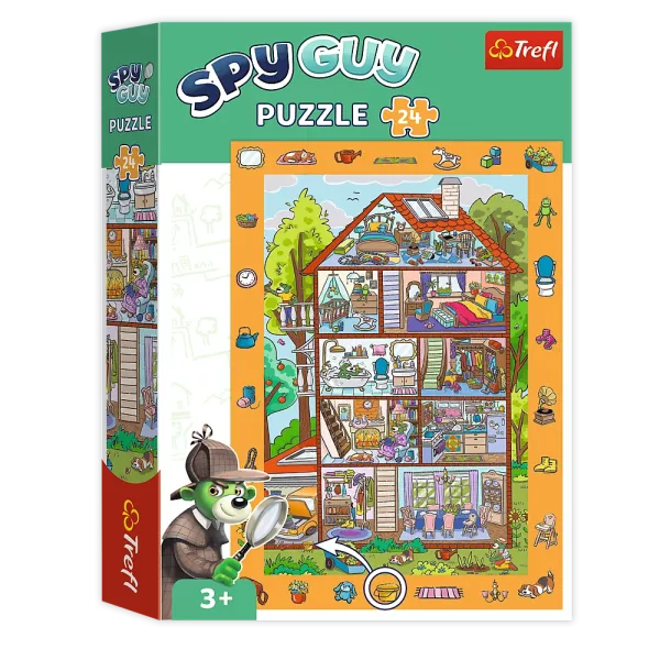 Trefl: Spy Guy Társasház nyomozós képkereső puzzle - 24 darabos