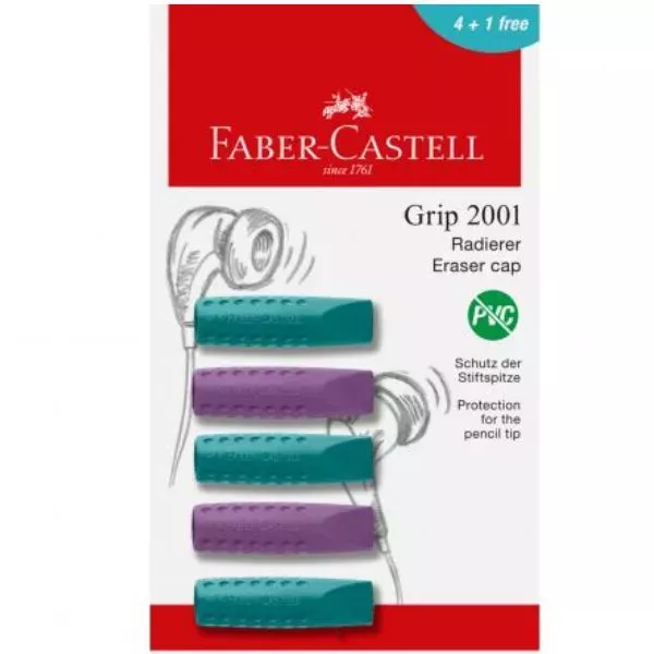 Faber-Castell: Grip radiere capac - 5 buc