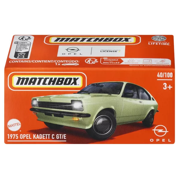 Matchbox: 1975 Opel Kadett C GT/E kisautó papírdobozban