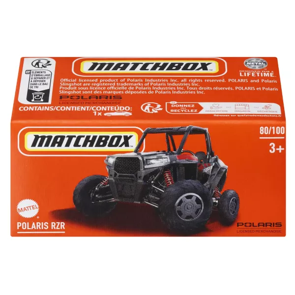 Matchbox: Polaris RZR kisautó papírdobozban