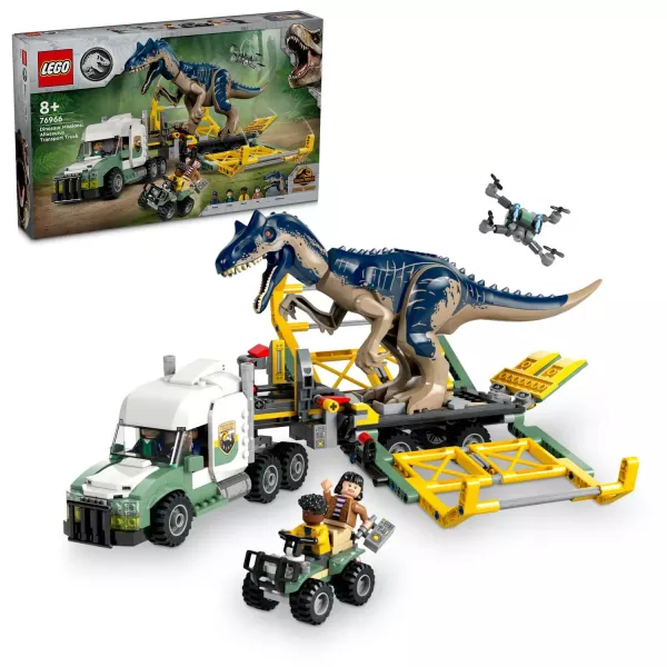 LEGO® Jurassic World: Misiunea ”Dinozaur”: Camion de transport pentru un Allosaurus