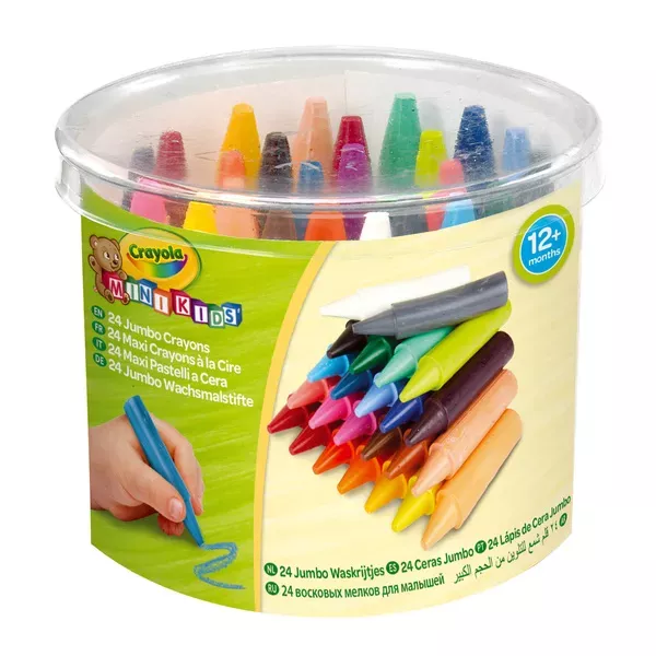 Crayola Mini Kids: Tömzsi viaszkréta készlet - 24 db-os CSOMAGOLÁSSÉRÜLT