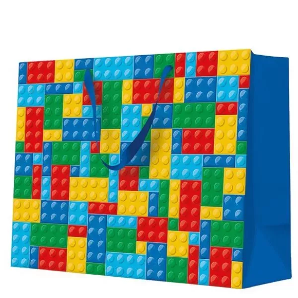 Pungă cadou model LEGO - 33.5 x 26. 5 cm