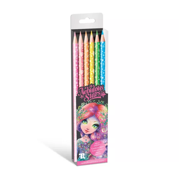 Nebulous Stars: Színes ceruza, neon színek - 6 db-os