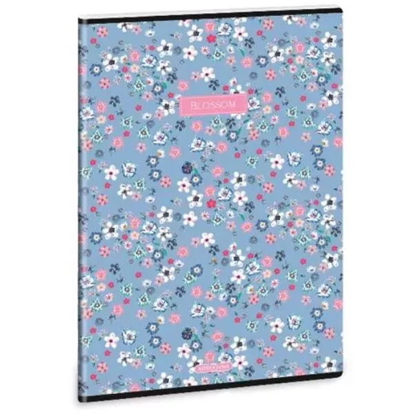 Pearl Blossom Blue: Extra kapcsos négyzetrácsos füzet - A4