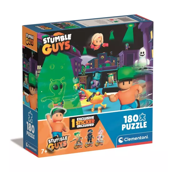 Clementoni: Stumble Guys 3. széria - 180 darabos puzzle ajándék matricával