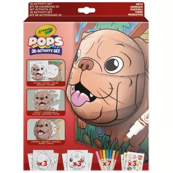 Crayola POPs: 3D foglalkoztató – Kisállatok CSOMAGOLÁSSÉRÜLT