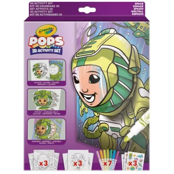 Crayola POPs: 3D foglalkoztató – Űrutazás CSOMAGOLÁSSÉRÜLT
