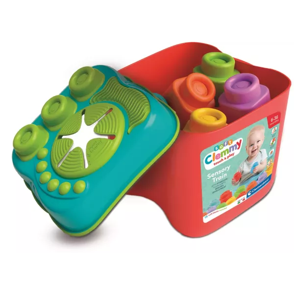 Clemmy: 2-in-1 vormensorter en bouwblokkenset in een opbergdoos