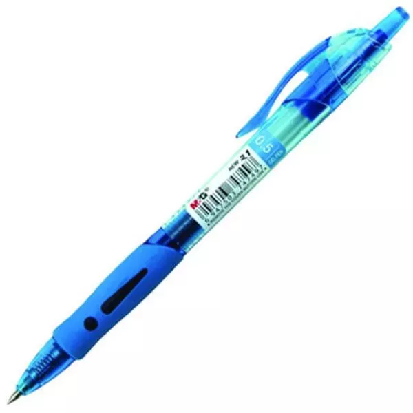 M&G: Nyomógombos zselés toll - kék